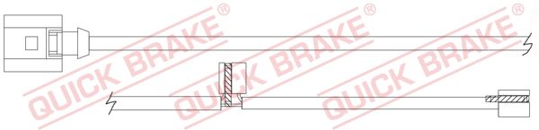 QUICK BRAKE Hoiatuskontakt, piduriklotsi kulumine WS 0393 A